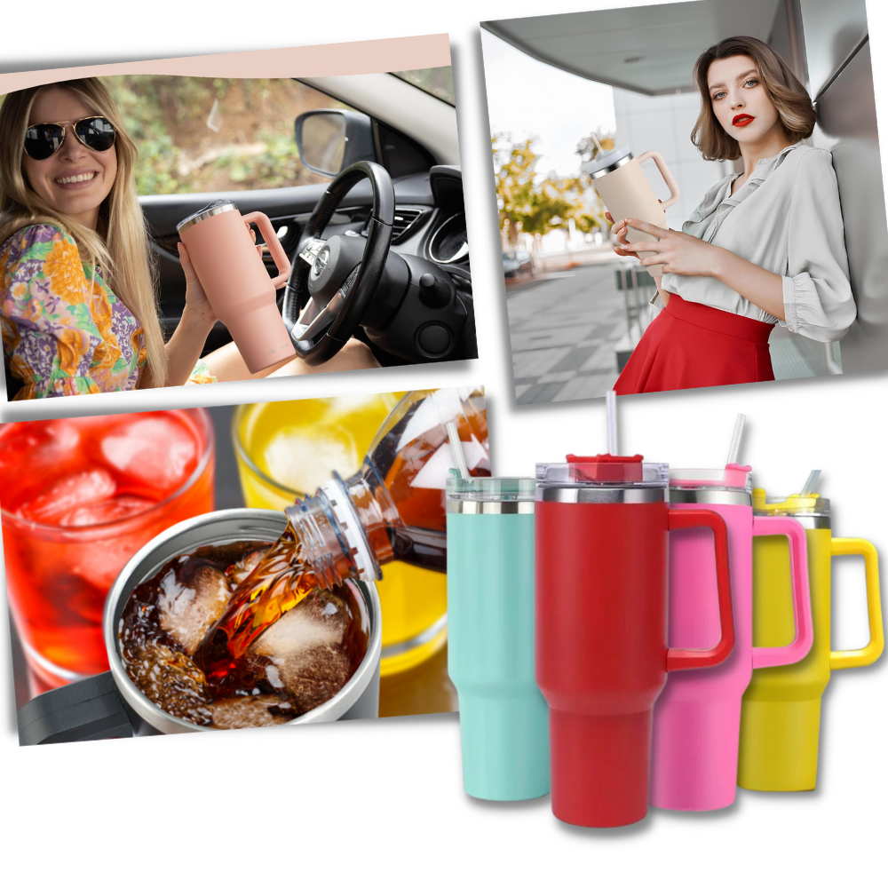 Mug Grande Capacité pour voiture avec Poignée