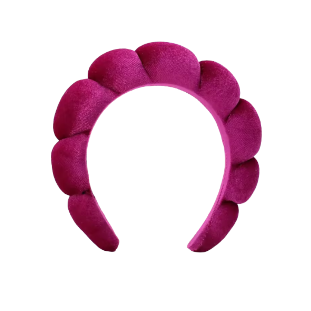 Bandeau en velours rembourré pour les soins de la peau