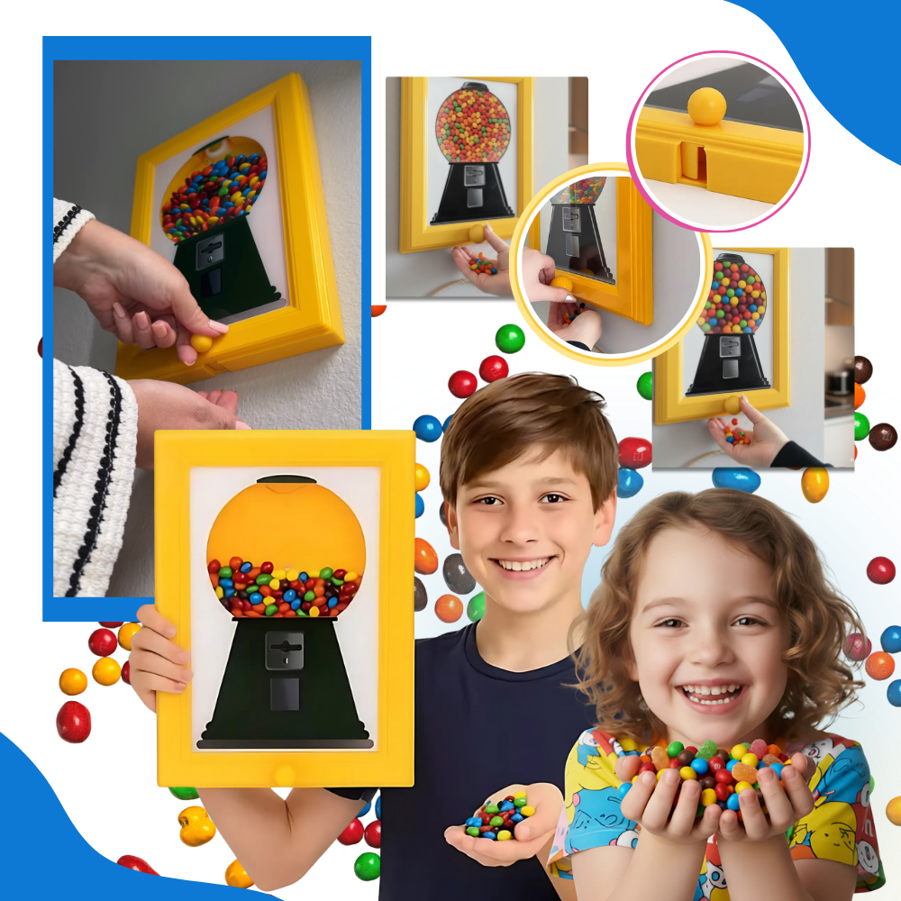 Distributeur de bonbons cadre mural